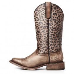 Ariat Ladies Circuit Savanna Dust Brown Leopard Western Boots