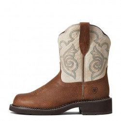 Ariat Ladies Fatbaby Heritage Tess Tortuga Cream Western Boots