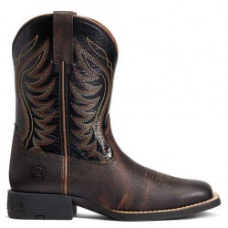 Ariat Youth Amos Brown Black Western Boot