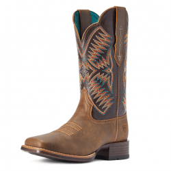 Ariat Ladies Odessa Stretch Fit Brown Pewter Ultra Light Western Boots