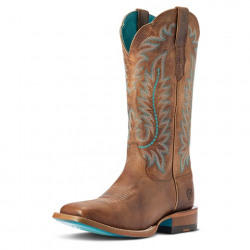 Ariat Ladies Frontier Lily Rodeo Tan Turquoise Western Boots