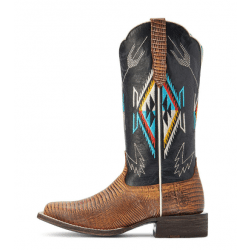 Ariat Ladies Frontier Chimayo Brown Black Western Boot