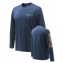 Beretta Men's Team Long Sleeve Navy T Shirt