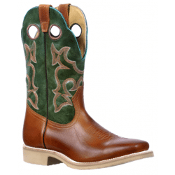 Boulet Men's Green Square Toe Western Boots