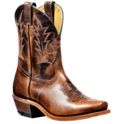 Boulet Cowboy Heel Short Daminana Moka Western Boots