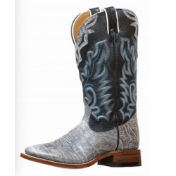 Boulet Ladies Sporty Black Stockman Heel Western Boots