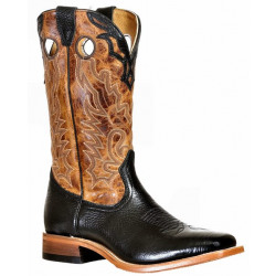 Boulet Men's Shoulder Black Lone Star Cognac Western Boots