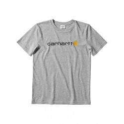 Carhartt Logo Graphic T Shirt - Grey