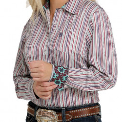 Cinch Ladies Multi Colour Stripe Button Western Shirt