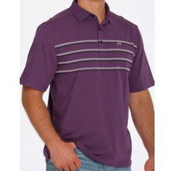 Cinch Men's Arena Flex Polo T Shirt Purple