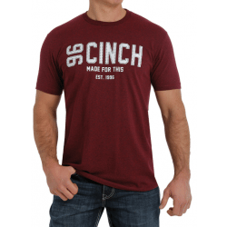Cinch Men's Made For This Logo Tee Burgundy