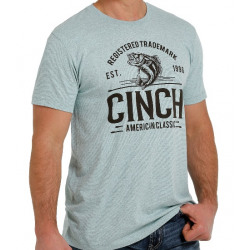 Cinch Men's Mint Heather Logo T Shirt
