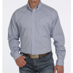 Cinch Men's Long Sleeve Button Light Blue Western Shirt