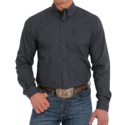 Cinch Men's Long Sleeve Button Modern Fit Navy Western Shirt