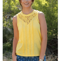 Cruel Yellow Knit Tank Top