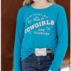 Cruel Girl's Teal Cowgirls Are Tougher Tee