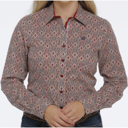 Cruel Ladies Long Sleeve Button Multi Coloured Western Shirt