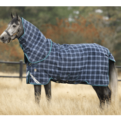 Horseware Ireland Rhino Plus With 250G Medium Vari-Layer Navy Check Teal