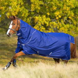 Horseware Ireland Amigo Hero 90 Plus Rain Sheet Lite Turnout Blanket Blue Ivory