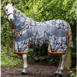 Horseware Ireland Amigo Camofly Fly Sheet Grey Orange No Fill