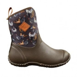 Muck Boot 100 Muckster II Mid with Brown Chicken Print