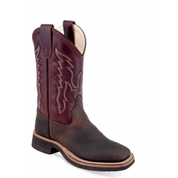 Old West Youth Red Western Boots BSC1889