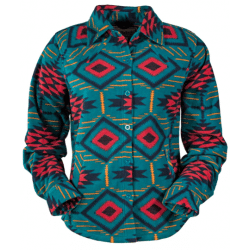 Outback Outfitters Ladies Teal Elanor Big Shirt Jacket