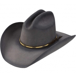 Resistol Grey Granite Rearview Town Felt Cowboy Hat
