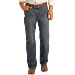 Rock & Roll Denim Men's Double Dark Vintage Relaxed Fit Stretch Straight Bootcut Jean M0S2788