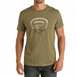 Rock & Roll Denim Unisex Olive Logo T Shirt