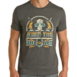 Dale Brisby Men's Rodeo Time Graphic Tee Charcoal