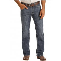 Rock & Roll Denim Men's Double Barrel Ladder Stitch Stretch Bootcut Jeans