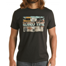 Rock & Roll Dale Brisby Rodeo Time Brown Graphic Tee