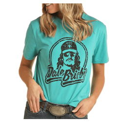 Rock & Roll Denim Unisex Dale Brisby Turquoise Tee