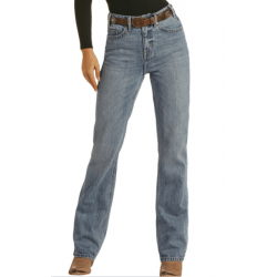 Rock & Roll Denim Ladies High Rise Back Yoke Detail Bootcut Jeans