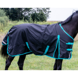 Tech Horse 300G 1680D No Hood Black Turquoise Blanket
