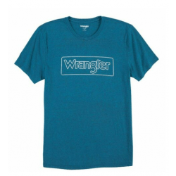 Wrangler Men's Teal Logo T Shirt
