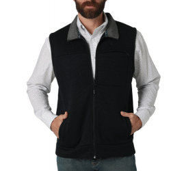 Wrangler Men's George Strait Zip Black Vest