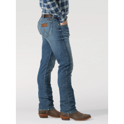 Wrangler Men's Retro Slim Straight Green Stone Wash Jean