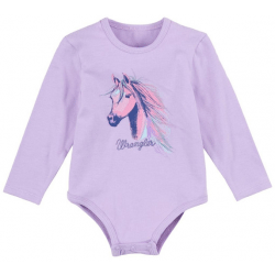 Wrangler Baby Lavender Onsie With Graphic Horse Front