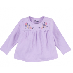 Wrangler Infant Girl's Purple With Embroidery Shirt