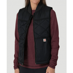 Wrangler Riggs Ladies Tough Layer Quilted Work Vest Black Puffer