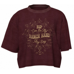 Wrangler Ladies Yellowstone Rip Can Be My Ranch Hand Crop Top