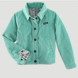 Wrangler Girls Mint Corduroy Flannel Lined Jacket