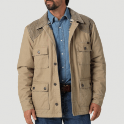 Wrangler Men's Cathay Spice Lined Corduroy Yoke Lined Barn Coat