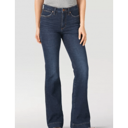 Wrangler Ladies Faithlyn Retro Green High Rise Trouser Jean