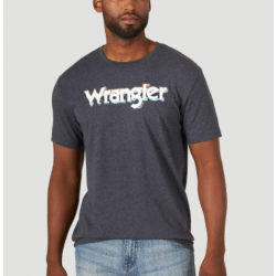 Wrangler Men's Charcoal Heather Logo T Shirt
