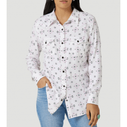 Wrangler Ladies Long Sleeve Retro Geo Print Western Shirt