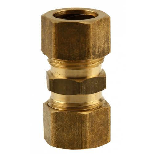 Tee Pack of 1 1/2 x 1/2 x 1/2 Tube OD Vis Brass Compression Tube Fitting