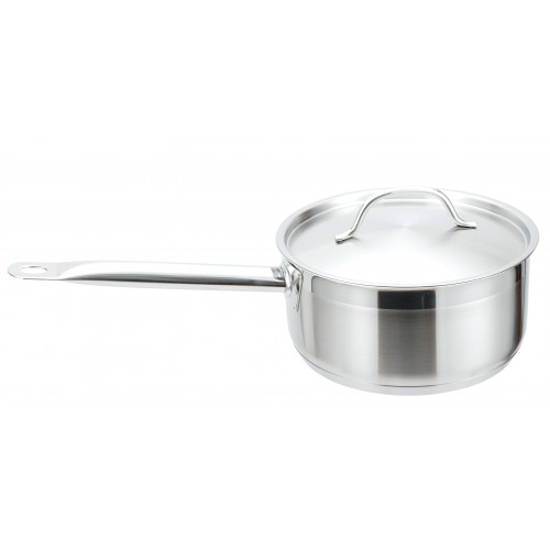 Browne 5734033 Elements Stainless Steel Sauce Pan & Lid, 3.5 Qt